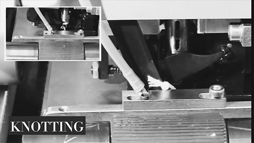 Drawstring Operative Machine CW-800ATR Fully Automatic Knotted Cotton Drawstring Bag Making Machine ...